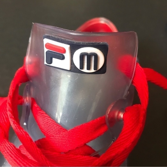 Melissa x Fila “Melissa Sneaker” Lace-Up Jelly in Clear, Bubblegum Scent, Size 6 - Picture 8 of 11